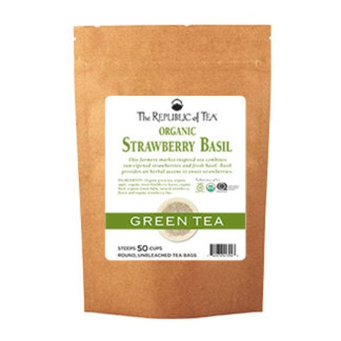 STRAWBERRY BASIL GREEN TEA BAGS