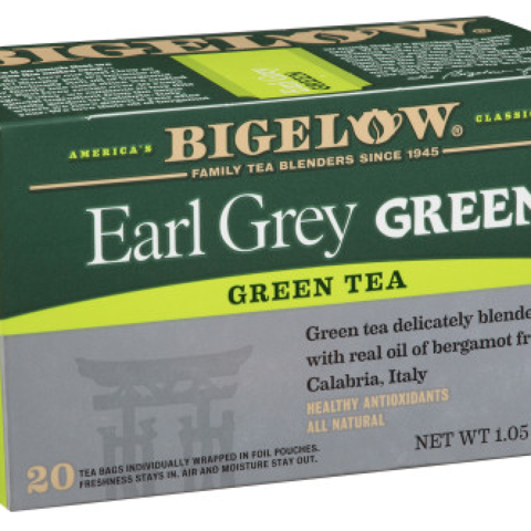 EARL GREY GREEN TEA BAGS