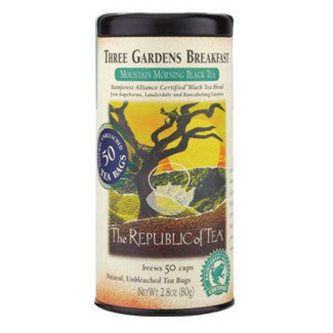 THREE GARDENS BREAKFAST BLACK TEA BAGS THREE GARDENS BREAKFAST BLACK TEA BAGS