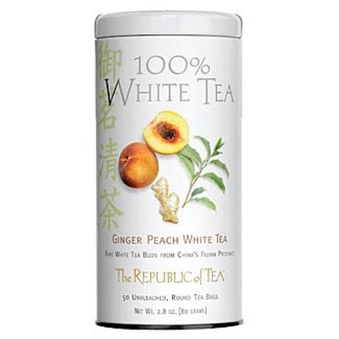 GINGER PEACH 100% WHITE TEA BAGS